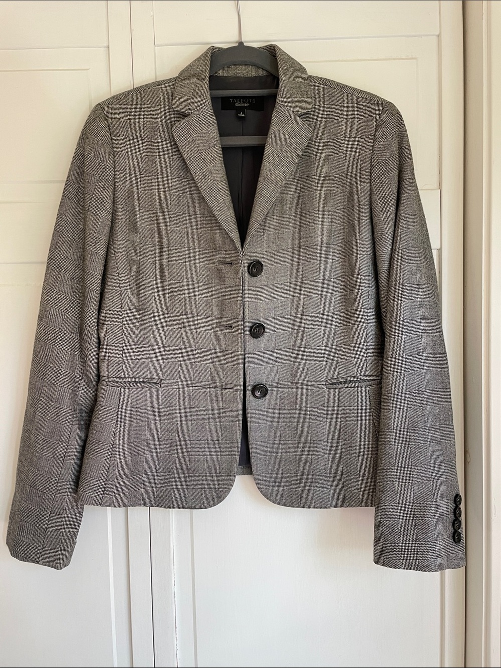 Talbots plaid blazer